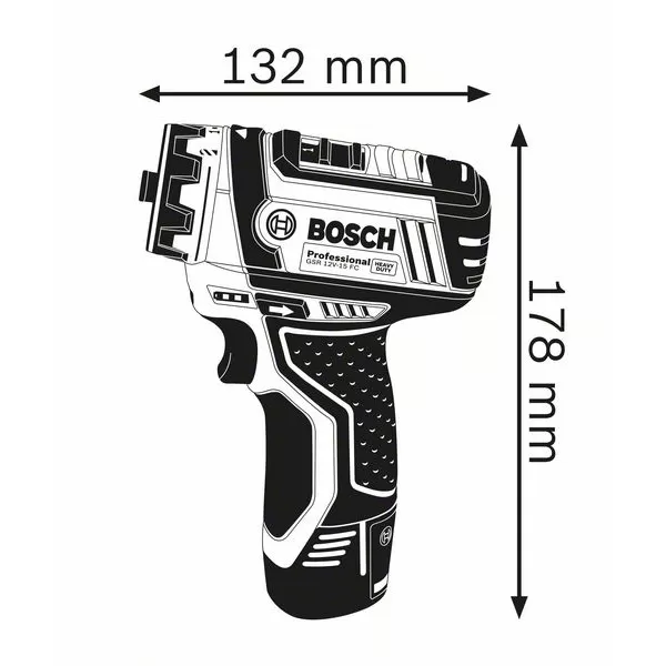Aku vrtačka Bosch GSR 12V-15 FC Set Professional 06019F6000