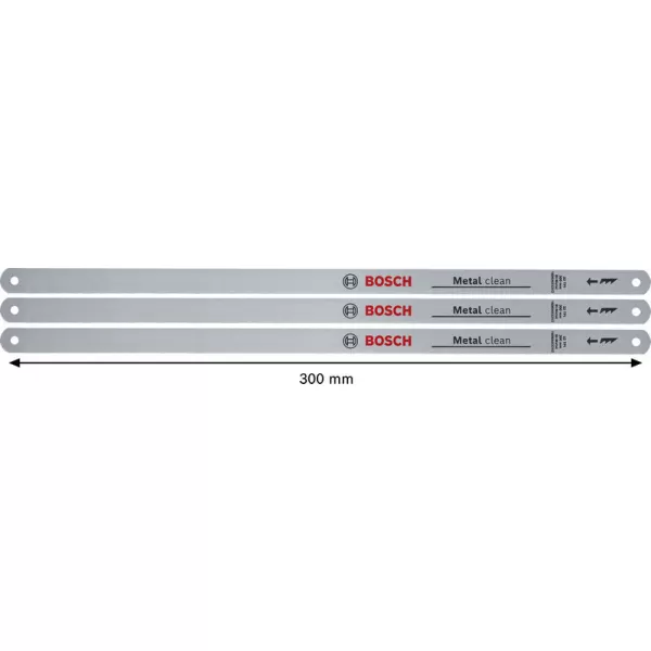 Pilové listy na kov 300 mm, 3 ks, 32 TPI Bosch Line