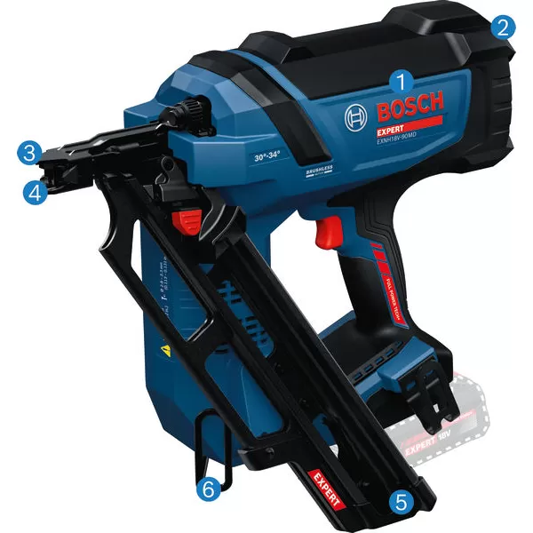 Aku hřebíkovačka Bosch EXNH18V-90MD EXPERT solo