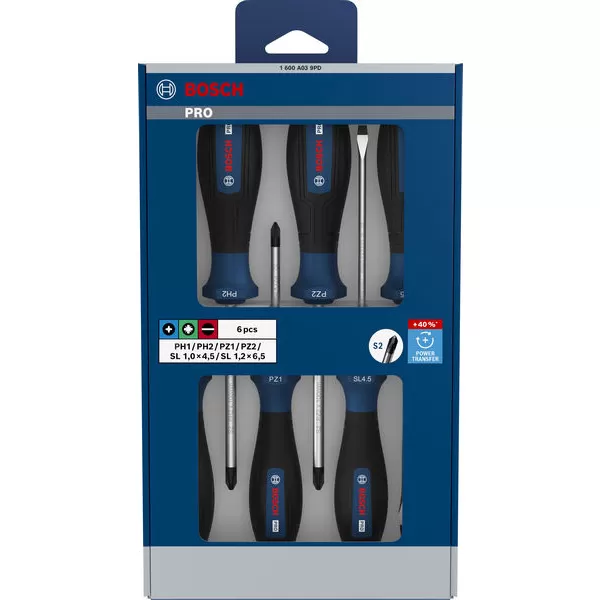 Sada šroubováků PH/PZ/SL, 6 ks Bosch PRO