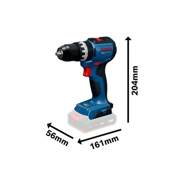 Aku vrtačka s příklepem Bosch GSB 18V-52 Professional, 2x2,0Ah, L-Case 136 06019S0123