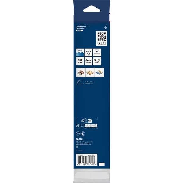 Pilové listy na kov 300 mm, 3 ks, 32 TPI Bosch Line