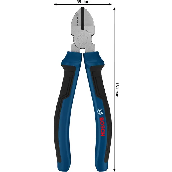 Kleště štípací boční 160 mm, vícesložkové rukojeti Bosch Line