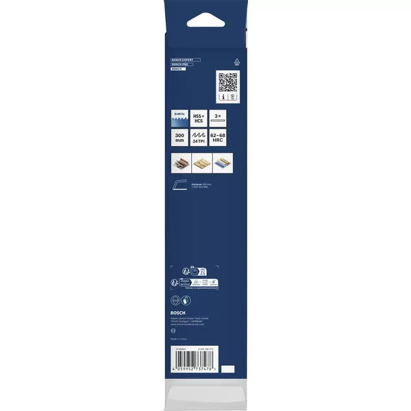 Pilové listy na kov 300 mm, 3 ks, 24 TPI Bosch Line