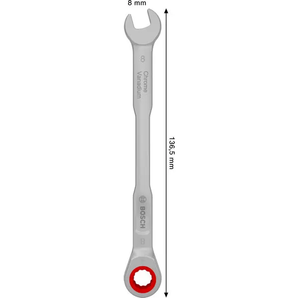 Ráčnový očkoplochý klíč 8 mm Bosch Line