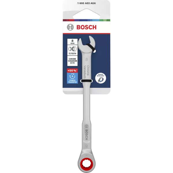 Ráčnový očkoplochý klíč 8 mm Bosch Line
