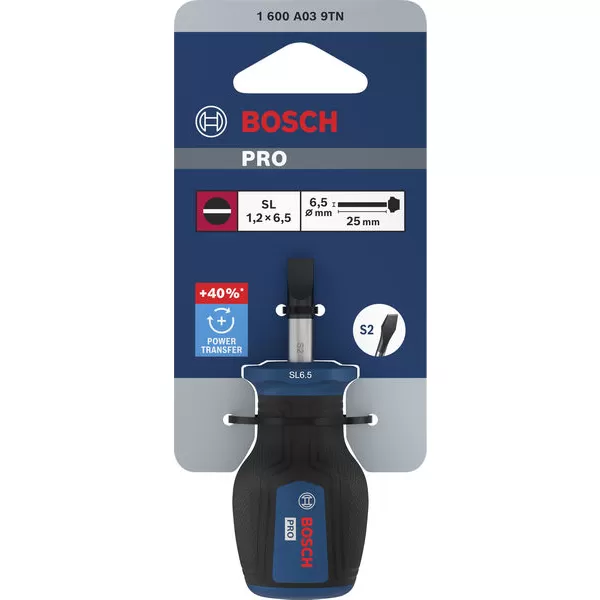 Šroubovák plochý krátký SL 1,2 × 6,5 × 25 mm Bosch PRO