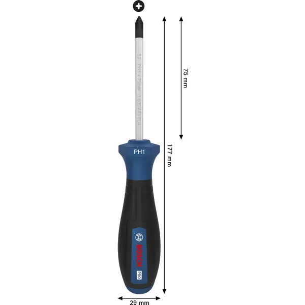 Šroubovák křížový PH1 × 75 mm Bosch PRO