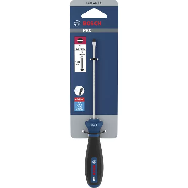 Šroubovák plochý SL 0,6 × 3,5 × 100 mm Bosch PRO