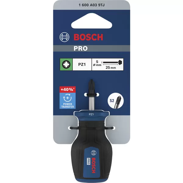 Šroubovák křížový krátký PZ1 × 25 mm Bosch PRO