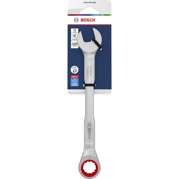 Ráčnový očkoplochý klíč 19 mm Bosch Line