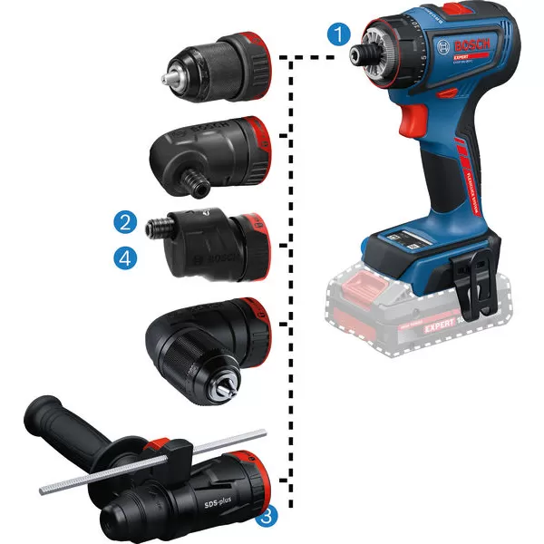 Aku vrtačka Bosch EXSR18V-90FC EXPERT, Flexi 6 v 1, + GFA+ L-Boxx