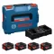 Startovací set 4ks akumulátorů 2x EXBA 18V-80, 2x EXBA 18V-55, EXAL 18V2-320 Bosch EXPERT
