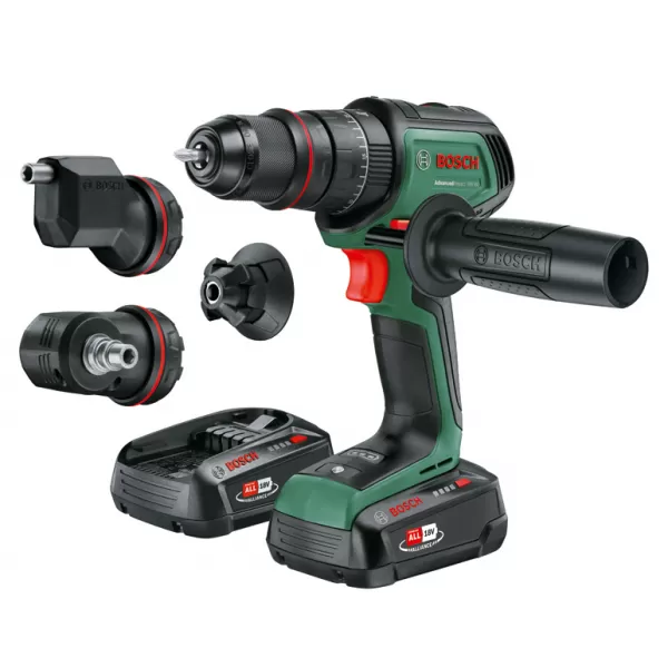 Aku příklepová vrtačka Bosch AdvancedImpact 18V-80 Quicksnap (2x 2,5 Ah) + AL18V-44 (Set - 3 násta