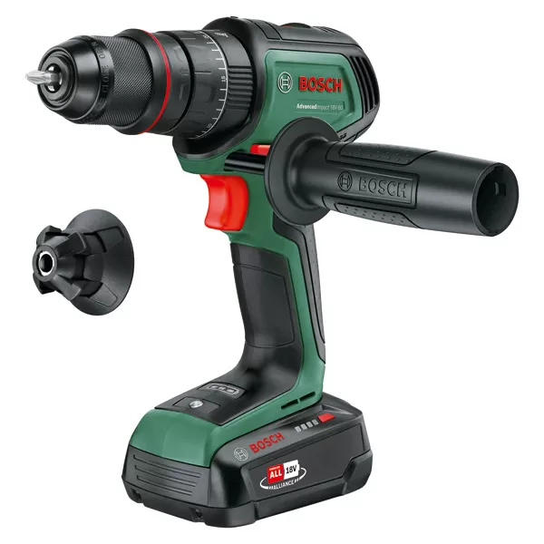 Aku příklepová vrtačka Bosch AdvancedImpact 18V-80 Quicksnap (1x 2,5 Ah) + AL18V-20