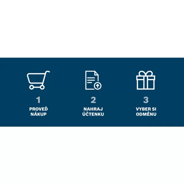 Akce Bosch - Po splnění podmínek a registraci obdržíte akumulátor zdarma, více o akci na: https://www.bosch-professional.com/cz/